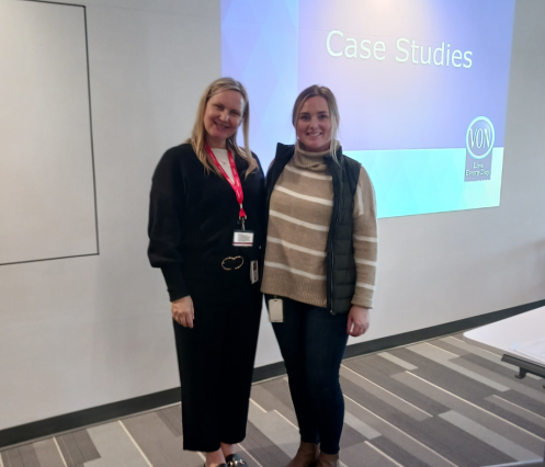 VON colleagues presenting to college students